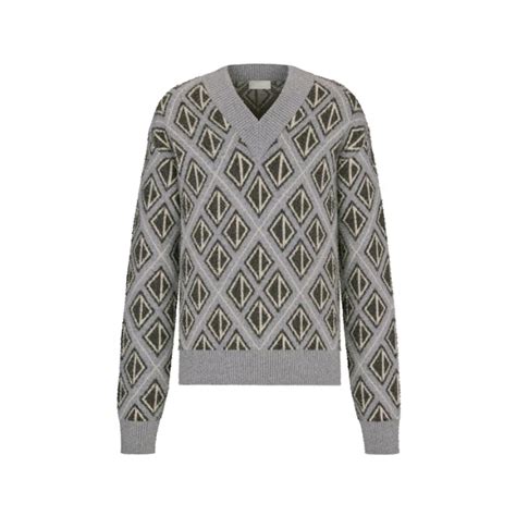 dior cd diamond sweater|CD Diamond Sweater Gray Wool and Cashmere Blend Knit .